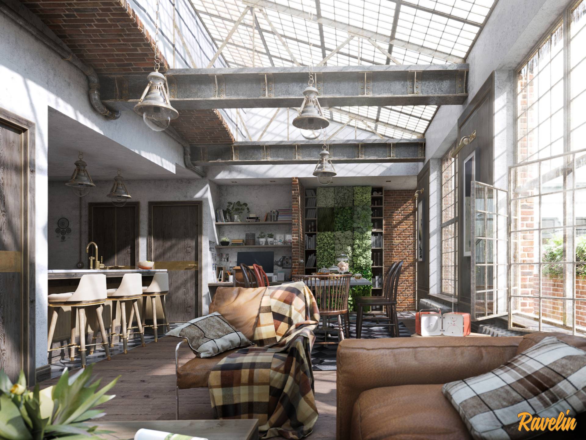 Brooklyn Loft 3D Rendering